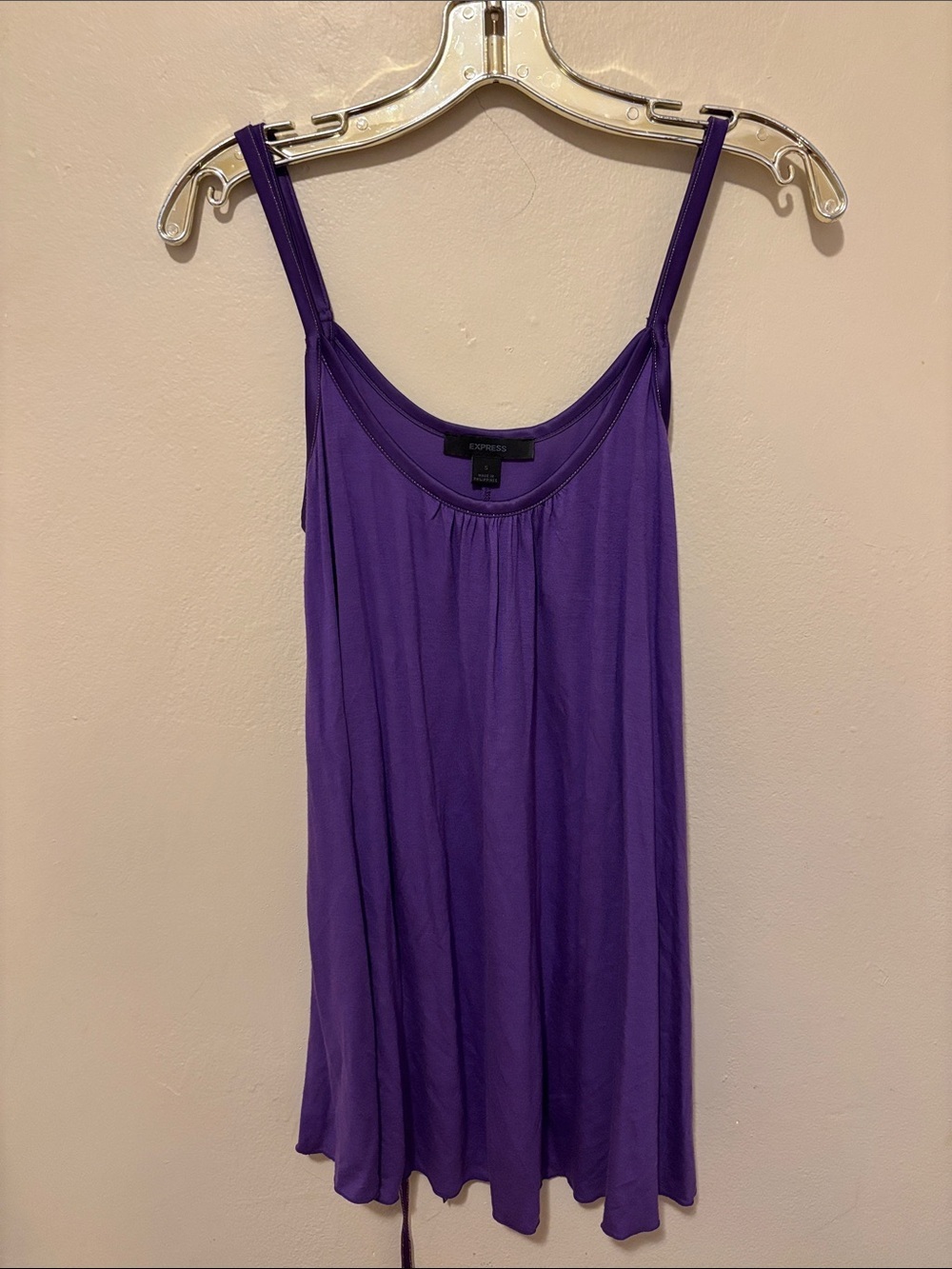 Express Purple Spaghetti-Strap Swing Cami